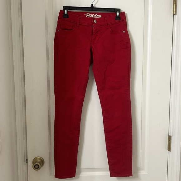 Old Navy Rock Star Red Jeans Sz 4 - Picture 11 of 14